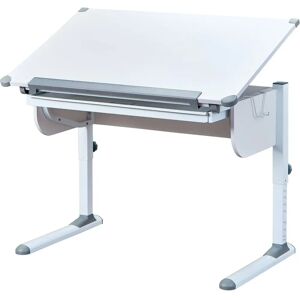 Sconto Ebro Weiß Schreibtisch - Höhenverstellbar, Kratzfest, 110x55-78cm Sconto Ebro Weiß Schreibtisch - Höhenverstellbar, Kratzfest, 110x55-78cm