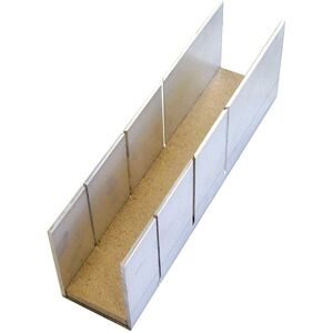 AUGUSTA - Dima de corte de precisión en aluminio - 248 mm - extra ancha - con inserto de madera AUGUSTA - Dima de corte de precisión en aluminio - 248 mm - extra ancha - con inserto de madera