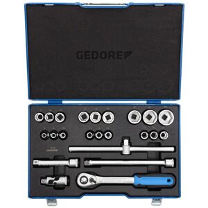 Gedore 2545837 Hylsesett - 23 deler, 1/2" Blå Gedore 2545837 Hylsesett - 23 deler, 1/2" Blå