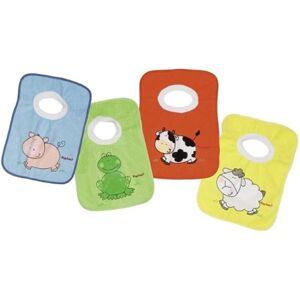 Bavoirs imperméables avec motifs animaux - Pack de 4, 28x28cm - Publicité Bavoirs imperméables avec motifs animaux - Pack de 4, 28x28cm - Publicité