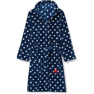 Playshoes Blauwe fleece badjas met capuchon - Badjas Playshoes Blauwe fleece badjas met capuchon - Badjas