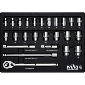 Wiha Wiha 44740 Ratchet Wrench Set - 26 Socket Inserts, Flexibility, Durable Wiha Wiha 44740 Ratchet Wrench Set - 26 Socket Inserts, Flexibility, Durable