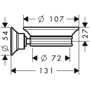 Hansgrohe Axor Montreux Porta sapone a parete - Cromo Hansgrohe Axor Montreux Porta sapone a parete - Cromo