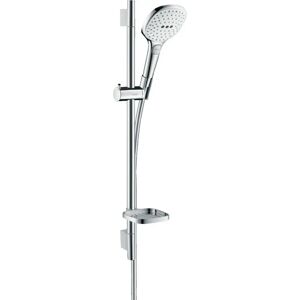 Hansgrohe White/Chrome Rain Shower System - 120mm Rain Head Hansgrohe White/Chrome Rain Shower System - 120mm Rain Head