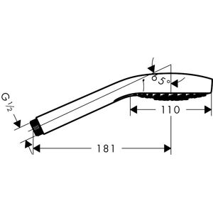 Hansgrohe Croma Select S Handheld Shower Chrome White - Handheld Shower Head Hansgrohe Croma Select S Handheld Shower Chrome White - Handheld Shower Head
