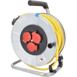 AS Schwabe Jaune 3 Prises Enrouleur de câble - Cable Reel - Publicité AS Schwabe Jaune 3 Prises Enrouleur de câble - Cable Reel - Publicité