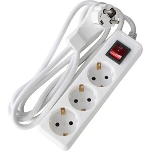 Multiprise Schwabe Blanche 3 Prises 2m Câble Multiprise Schwabe Blanche 3 Prises 2m Câble