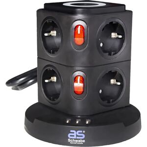 Multiprise Schwabe avec Chargeur Sans Fil - 8 Prises, USB, 2m Multiprise Schwabe avec Chargeur Sans Fil - 8 Prises, USB, 2m
