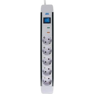 Multiprise Schwabe avec Protection contre la Surtension - 5 Prises, 1,5m Câble Multiprise Schwabe avec Protection contre la Surtension - 5 Prises, 1,5m Câble