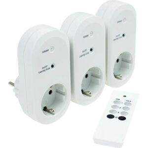 Schwabe Draadloze Stopcontact Set - 3 Stopcontacten, 30m Bereik - Binnen Schwabe Draadloze Stopcontact Set - 3 Stopcontacten, 30m Bereik - Binnen