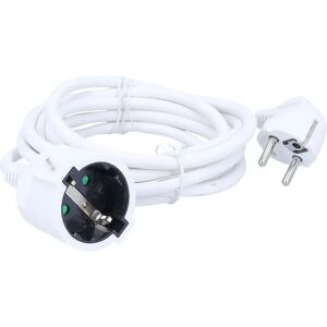 Cordon d'extension PVC blanc Schwabe 3m avec fiche et prise Schuko - Intérieur Cordon d'extension PVC blanc Schwabe 3m avec fiche et prise Schuko - Intérieur