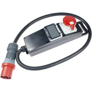 Multiprise Schwabe avec compteur d'énergie - 2m, IP44 Multiprise Schwabe avec compteur d'énergie - 2m, IP44
