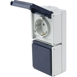 Schwabe 62462 Wall Socket IP54 Gray - Wall Mounting Power Outlet Schwabe 62462 Wall Socket IP54 Gray - Wall Mounting Power Outlet