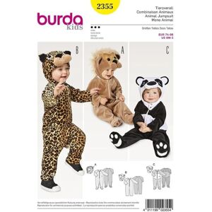 Burda 2355 Kostuumpatroon - Dierenpak voor kinderen - Niveau 3 Burda 2355 Kostuumpatroon - Dierenpak voor kinderen - Niveau 3