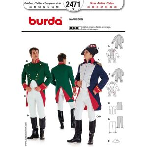 Burda 2471 - Napoleon Kostuum - Historische Uniform - Maten 46-58 Burda 2471 - Napoleon Kostuum - Historische Uniform - Maten 46-58