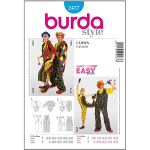 Burda 2477 Clown Schnittmuster - Unisex Karnevalskostüm Burda 2477 Clown Schnittmuster - Unisex Karnevalskostüm
