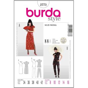 Burda 2773 Aziatisch dameskostuum - Satijn of zijde - Maten 34-42 Burda 2773 Aziatisch dameskostuum - Satijn of zijde - Maten 34-42