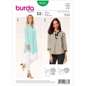 Burda Model 6633 White Sewing Pattern - Sewing Pattern Burda Model 6633 White Sewing Pattern - Sewing Pattern