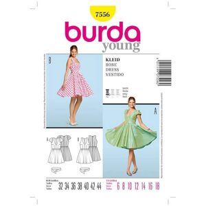 Burda 7556 Sy mönster - Klänning, instruktioner på engelska Burda 7556 Sy mönster - Klänning, instruktioner på engelska