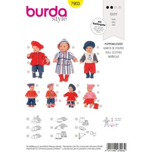 Burda Modèle 7903 Vêtements poupée - Facile, Coton, Jersey Burda Modèle 7903 Vêtements poupée - Facile, Coton, Jersey