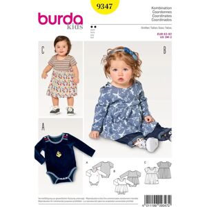 Patron couture bébé Burda 9347 - Robe, Body - Facile Patron couture bébé Burda 9347 - Robe, Body - Facile