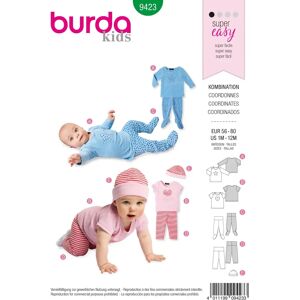 Burda 9423 Baby Kledingpatroon - Eenvoudig Naaien Burda 9423 Baby Kledingpatroon - Eenvoudig Naaien