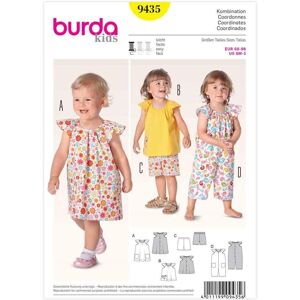 Burda Schnitt 9435 Baby Nähmuster - Einfaches Kleid & Top DIY Burda Schnitt 9435 Baby Nähmuster - Einfaches Kleid & Top DIY