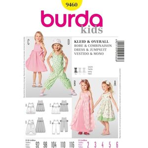 Burda 9460 Kids Sewing Pattern - Dress & Jumpsuit for 2-6 Year Olds Burda 9460 Kids Sewing Pattern - Dress & Jumpsuit for 2-6 Year Olds