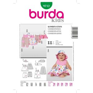 Burda Model 9712 Baby Sewing Pattern - Dress, Dungarees, Jacket Burda Model 9712 Baby Sewing Pattern - Dress, Dungarees, Jacket