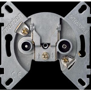 Merten Antenna Through-Outlet Box - 2 Outlets - Black Merten Antenna Through-Outlet Box - 2 Outlets - Black