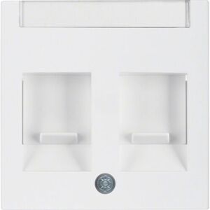 Hager 11811909 Hvid Vægplade - RJ45-cover Hager 11811909 Hvid Vægplade - RJ45-cover