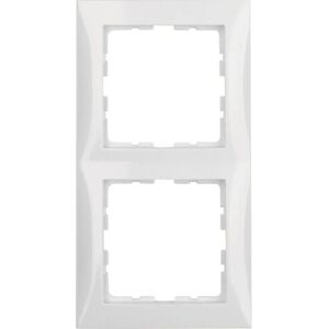 Hager 10128989 Wandplatte - Schalterabdeckung, Weiß, 2fach Hager 10128989 Wandplatte - Schalterabdeckung, Weiß, 2fach