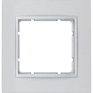 Hager Berker 1-fach Aluminium Wandplatte - Schalterabdeckung Hager Berker 1-fach Aluminium Wandplatte - Schalterabdeckung