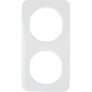 Placa de pared blanca Berker R.1 Serie - 2 módulos Placa de pared blanca Berker R.1 Serie - 2 módulos