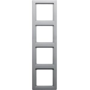 Berker 10146084 Wandplatte - 4-fach Aluminium Berker 10146084 Wandplatte - 4-fach Aluminium