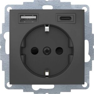 BERKER 48041606 Steckdose - Anthrazit - USB-Ladeanschlüsse BERKER 48041606 Steckdose - Anthrazit - USB-Ladeanschlüsse