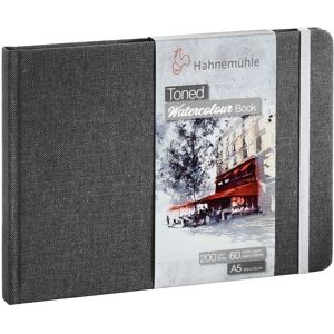 Hahnemühle Grey Toned Watercolour Book - A5 Landscape - 200gsm Hahnemühle Grey Toned Watercolour Book - A5 Landscape - 200gsm
