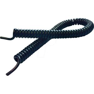 BKL Electronic Spiral Cable - 6 Conductors 0.5mm² - Black BKL Electronic Spiral Cable - 6 Conductors 0.5mm² - Black