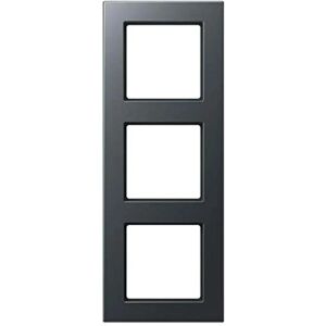 Jung A5583BFANM 3-Gang Electrical Frame - Anthracite Jung A5583BFANM 3-Gang Electrical Frame - Anthracite