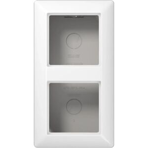 Jung AS582AWW - 2-Gang Electrical Enclosure with Flammability Base - White Jung AS582AWW - 2-Gang Electrical Enclosure with Flammability Base - White