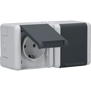 Jung 8220W Grijze dubbele stopcontact - Stopcontact Jung 8220W Grijze dubbele stopcontact - Stopcontact