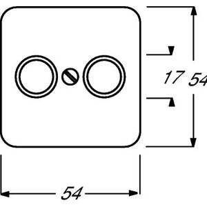 Busch-Jaeger Wandplatte - IP20 - Weiß - Koaxial-Antennendose Busch-Jaeger Wandplatte - IP20 - Weiß - Koaxial-Antennendose