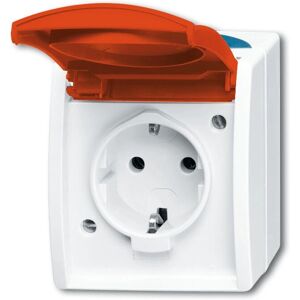 Busch-Jaeger 2083-0-0825 Stopcontact - CEE 7/3 Rood, Wit Busch-Jaeger 2083-0-0825 Stopcontact - CEE 7/3 Rood, Wit