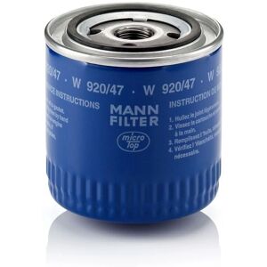 Öljynsuodatin MANN-FILTER W 920/47 - Palautusventtiili - M20x1.5 Öljynsuodatin MANN-FILTER W 920/47 - Palautusventtiili - M20x1.5