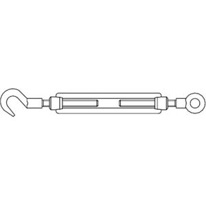 Tensionneur en acier zincé POSAMO M16 - Compatible DIN 1480 - Publicité Tensionneur en acier zincé POSAMO M16 - Compatible DIN 1480 - Publicité