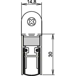 Athmer Joint de Porte - Modèle 1-382 - Argent en aluminium - Isolation >50 dB - Publicité Athmer Joint de Porte - Modèle 1-382 - Argent en aluminium - Isolation >50 dB - Publicité