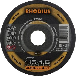Disque de coupe Rhodius ALPHAline XT70 - 115x1,5mm - Acier inoxydable Disque de coupe Rhodius ALPHAline XT70 - 115x1,5mm - Acier inoxydable