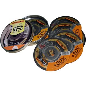 Rhodius XT70 Cutting Discs for Stainless Steel - 115mm, 10 pcs Rhodius XT70 Cutting Discs for Stainless Steel - 115mm, 10 pcs