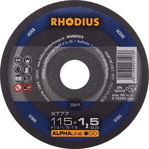Rhodius ALPHAline XT77 Trennscheibe - 115 x 1,5 x 22,23 mm Rhodius ALPHAline XT77 Trennscheibe - 115 x 1,5 x 22,23 mm