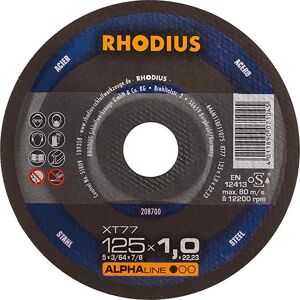 Disque de coupe Rhodius ALPHAline XT77 - 125mm - Acier - Publicité Disque de coupe Rhodius ALPHAline XT77 - 125mm - Acier - Publicité